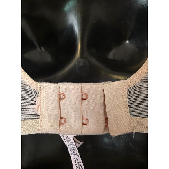 Victoria's Secret Small Halter Neck Mesh Bra Rose Gold Stars Lined Plunge - Picture 6 of 8